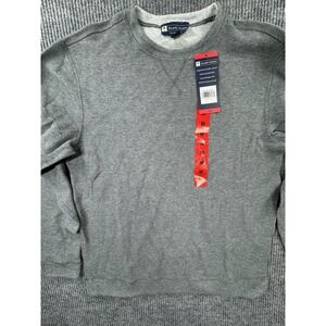Island Sands Shirt Mens Medium Reversible Crew Neck Sweater Long Sleeve Gray‎